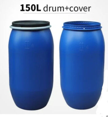 El envase químico plástico del HDPE 150L con el aro del hierro modificó para requisitos particulares
