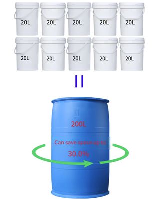 Barril durable del envase de plástico del HDPE 200L con dos pequeños agujeros