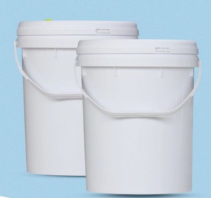 Plástico blanco cilíndrico los cubos categoría el HDPE de 5 del galón cubos de la pintura