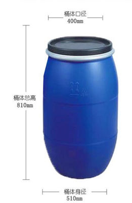 Barril de materia prima de plástico de 125L con brida de hierro