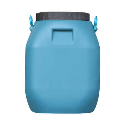 cubo desprendible ISO9001 químico del tambor plástico azul del barril del cuadrado 50L