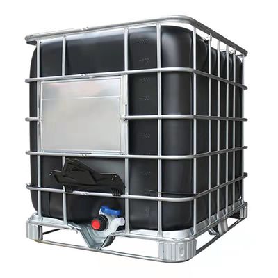 1000 litros IBC Cage exterior de acero galvanizado y contenedor interno negro para la industria química