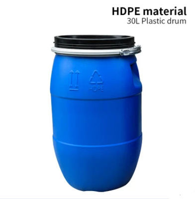 Ronda plástica azul pesada química del tambor del envase de plástico del HDPE 30L