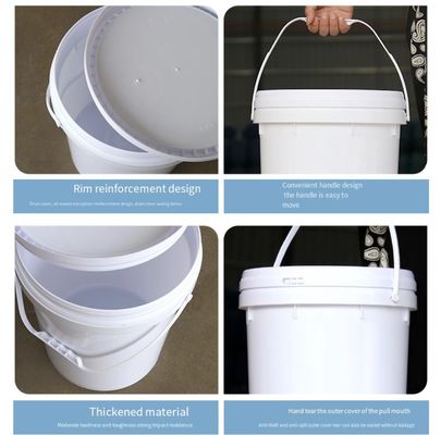 Uso plástico multicolor del HDPE del cubo 20L del cubo de la pintura para el almacenamiento