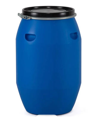 Tambor plástico reciclado azul 125L de la cabeza abierta alrededor del embalaje químico