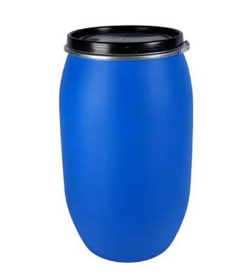 Barril plástico azul de tragante abierto del estribo del hierro del tambor del HDPE de 60 litros