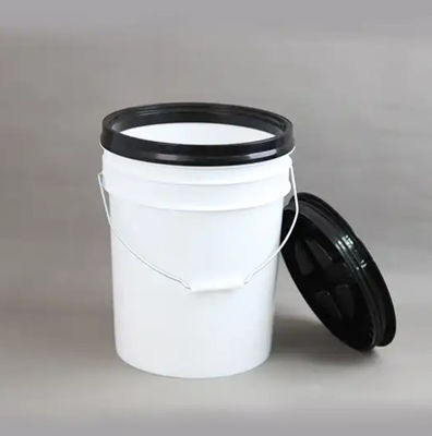 cubo plástico de la pintura del grueso 20L de 1.4m m con el tornillo en la tapa del sello y la manija gammas del metal