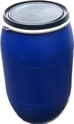 Tambor de barril de plástico azul de 200L con mango y aro de acero para almacenamiento químico